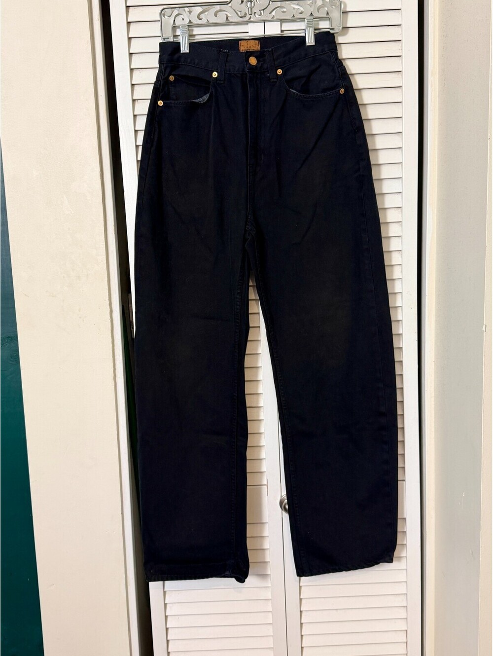 JAMIE HALLER BLACK HIGH WAIST DENIM JEANS PANTS 26